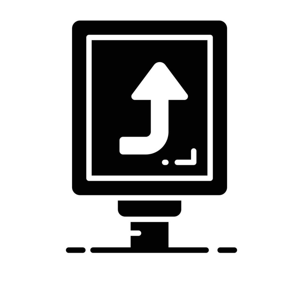 moderno icono de tráfico señal, aislado en blanco antecedentes vector