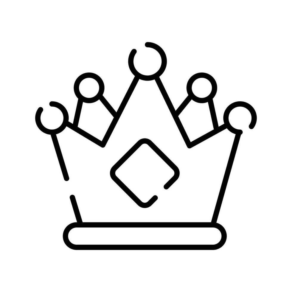 Trendy icon of crown isolated on white background vector