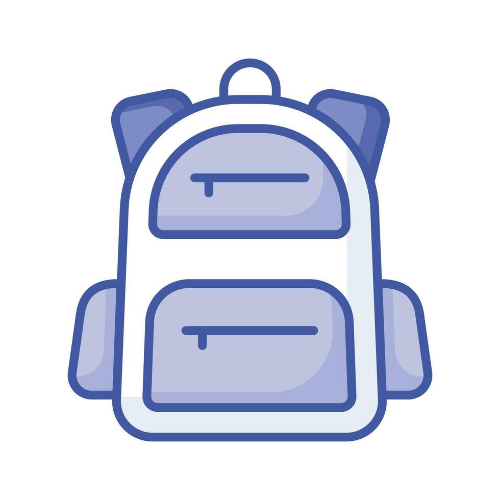 obtener tu manos en colegio bolso vector diseño, prima práctico icono de mochila