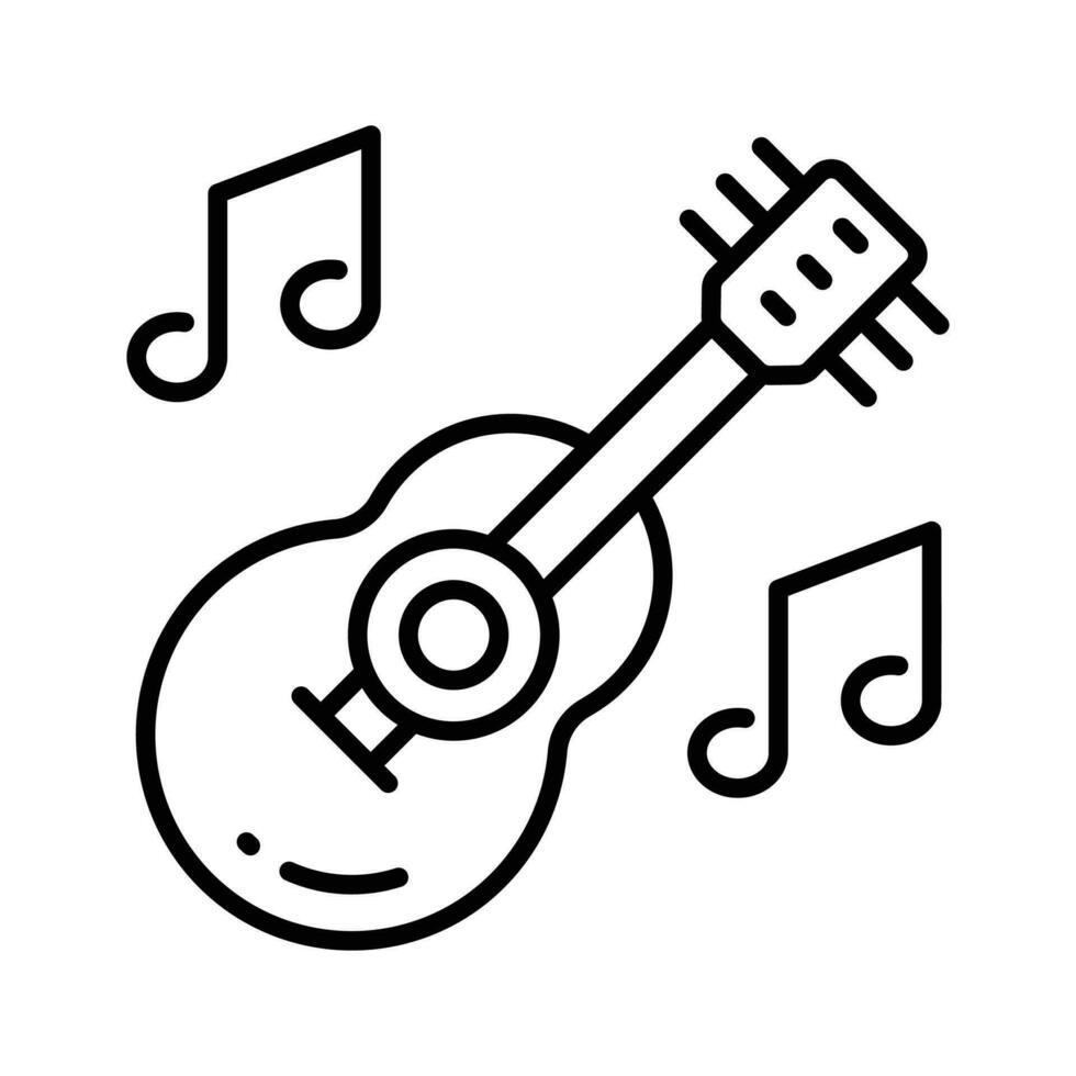 A string musical instrument vector design, premium icon of guitar in modern style