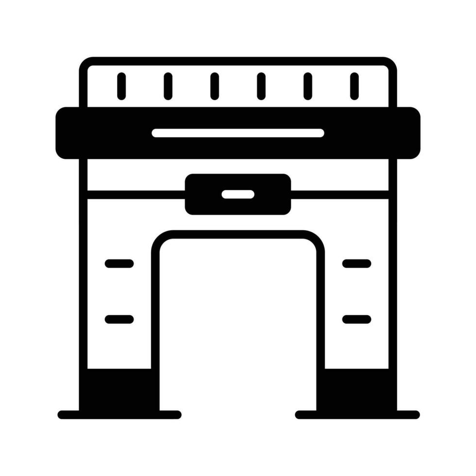 Modern icon of Arc dDe Triomphe in customizable style vector