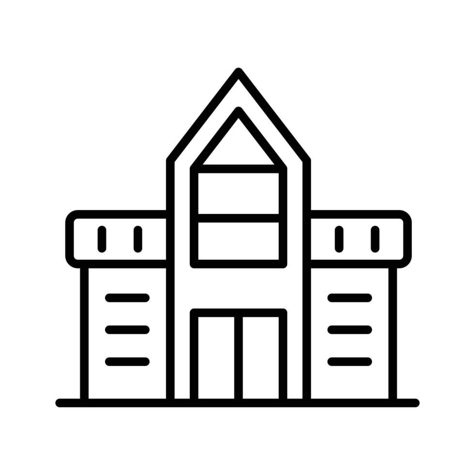 Get your hold on this amazing icon of university building, isolated on white background vector