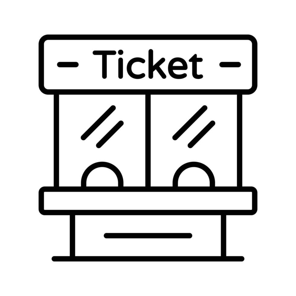 Take a look at this beautifully designed icon of ticket house vector