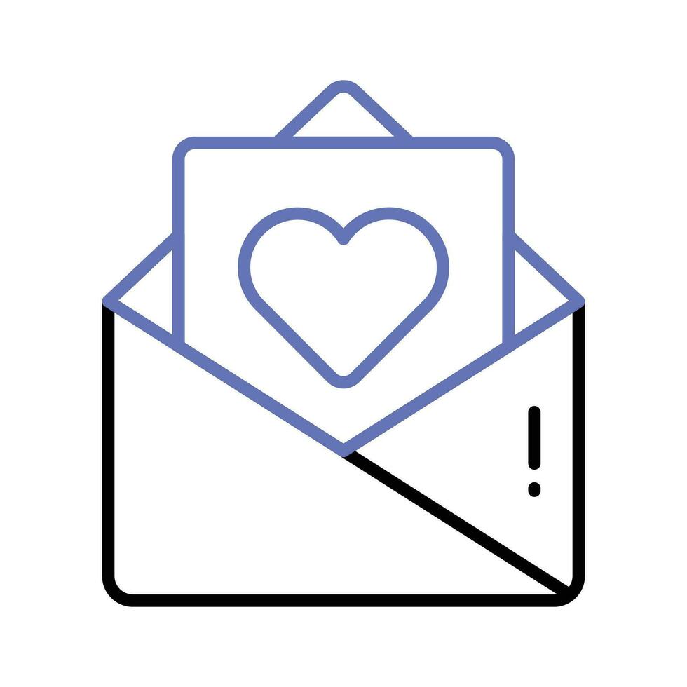 Greeting card on envelope showing concept icon of greeting card, invitation card vector design