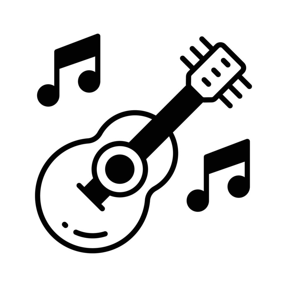 A string musical instrument vector design, premium icon of guitar in modern style