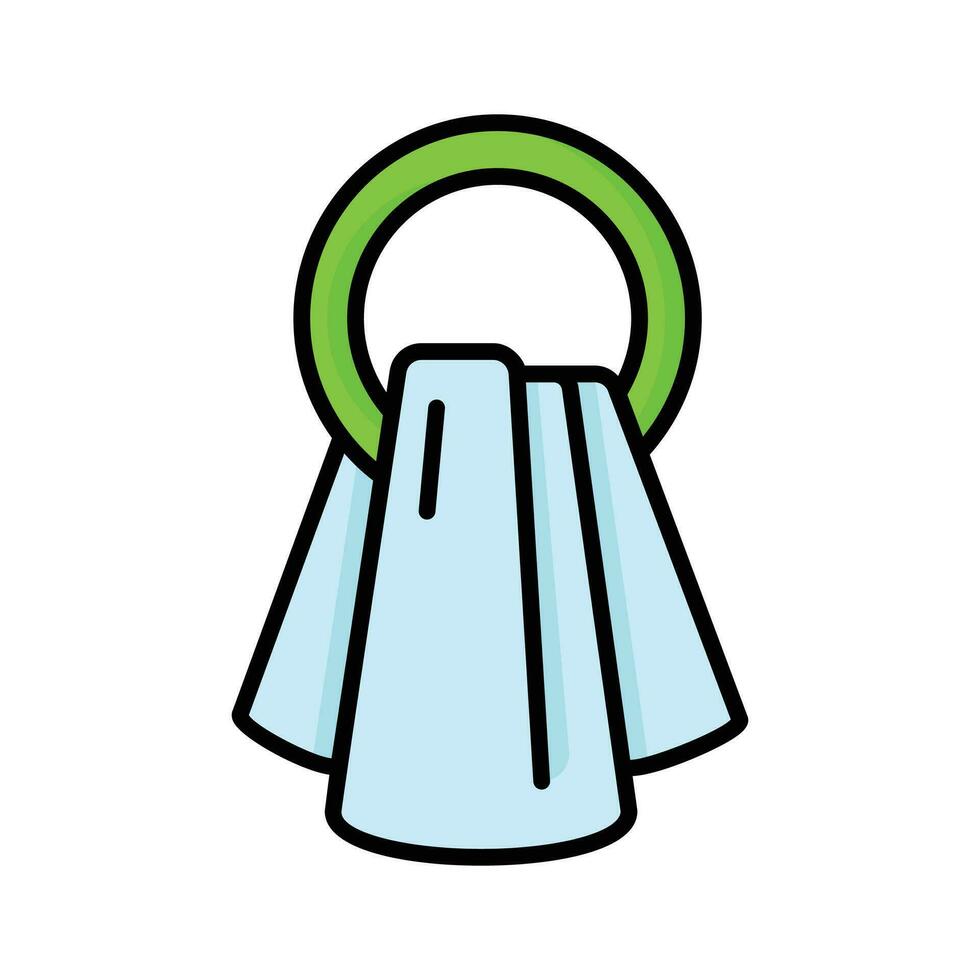 Get your hands on this hanging towel icon design, vector of cleaning towel
