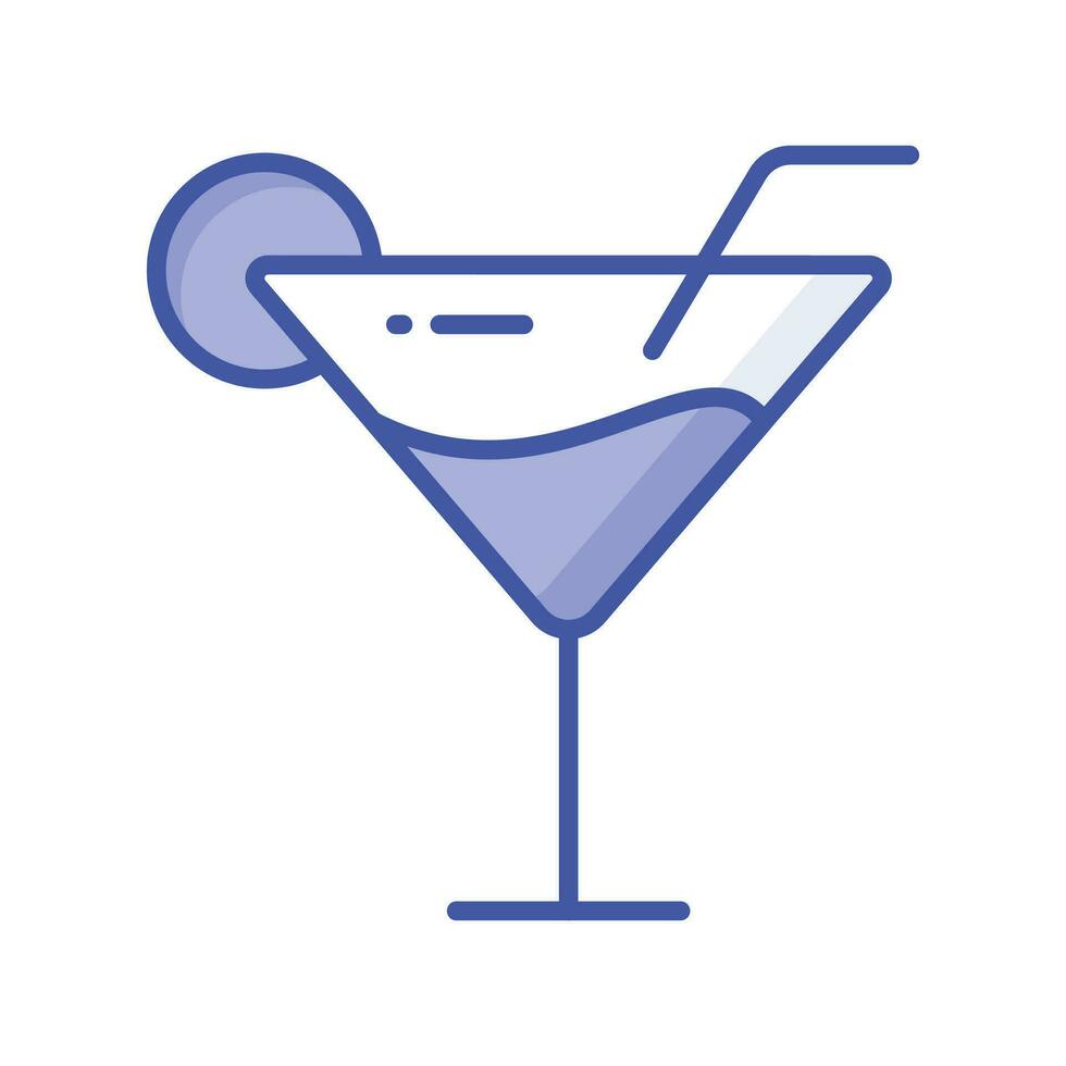 A glass of fresh drink with piece of lemon showing concept icon of party drink vector