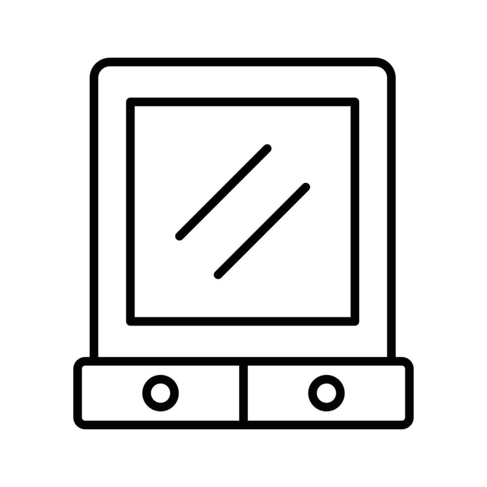 An icon of vanity mirror, trendy barber accessories vector design