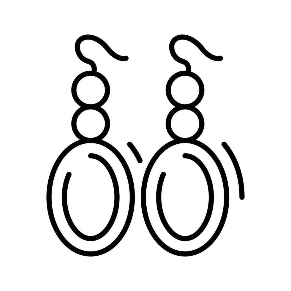 Earrings vector design isolated on white background