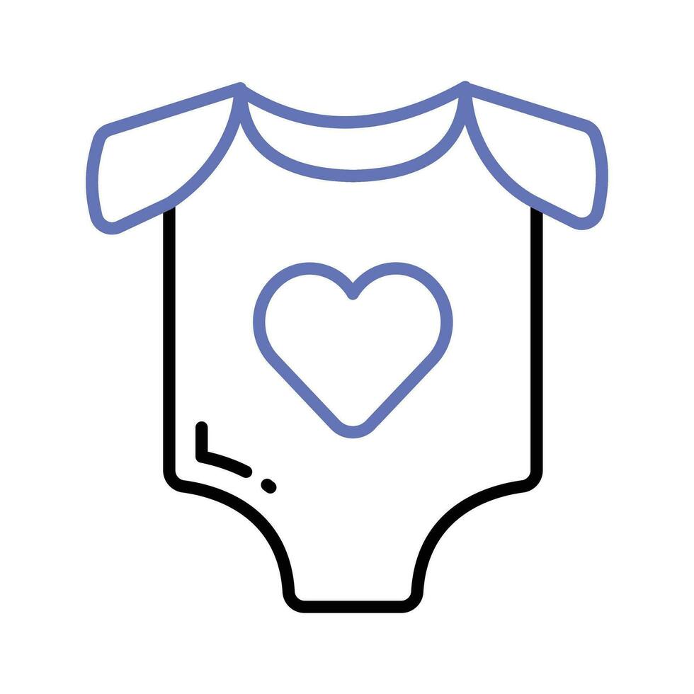 Icon of baby romper in modern style, baby dress vector design