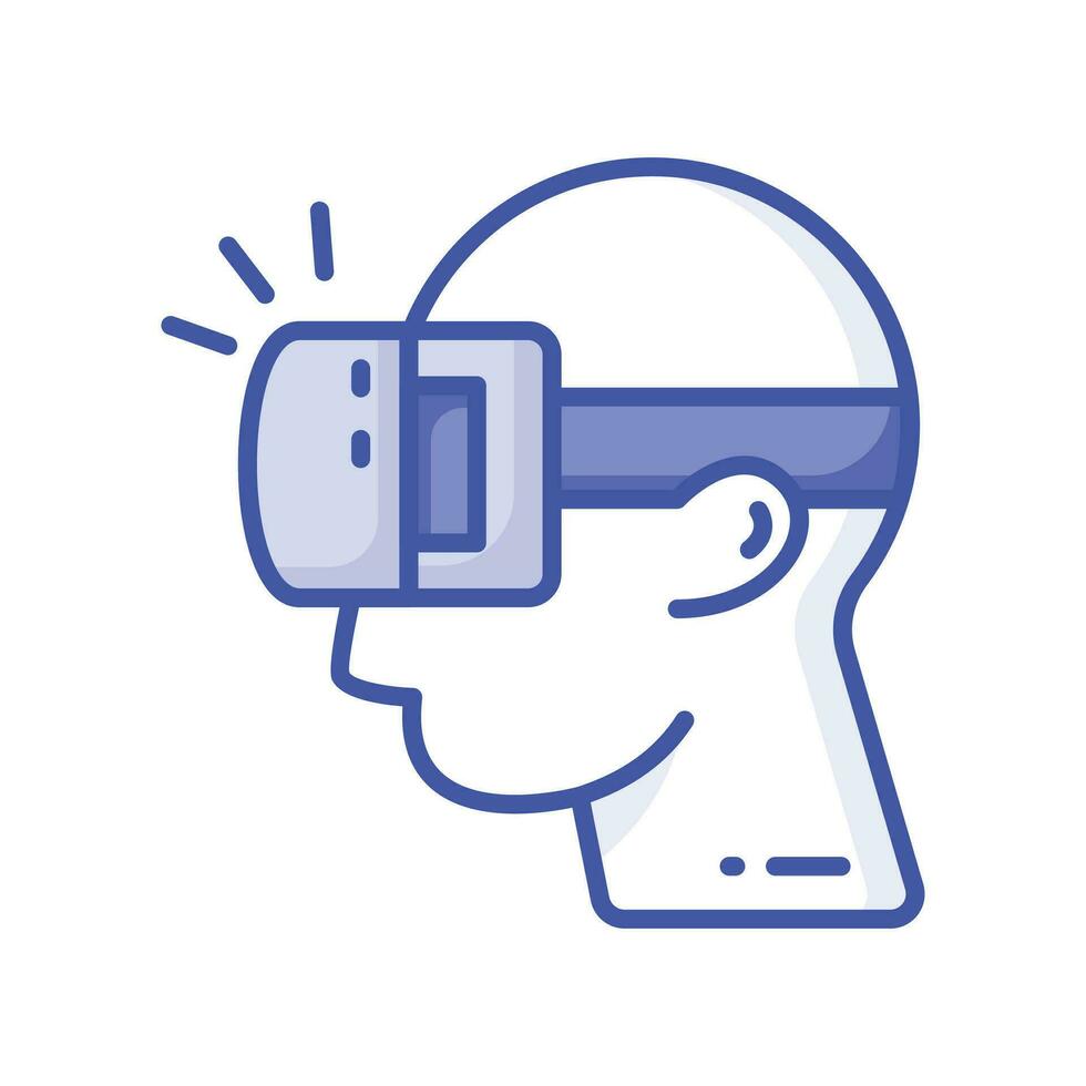 Modern vector design of virtual reality headset, ready for premium use