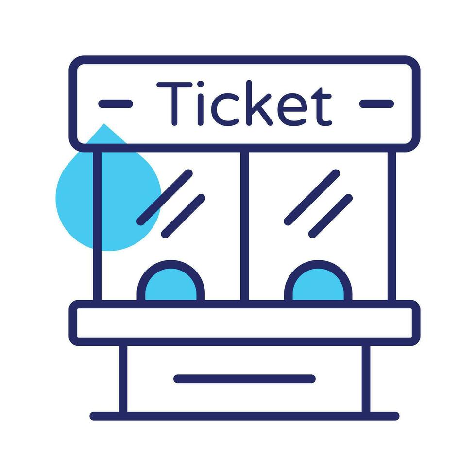 Take a look at this beautifully designed icon of ticket house vector