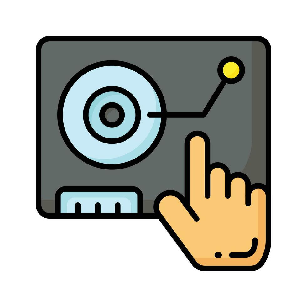 Vinyl record vector design, icon of music disc in modern style