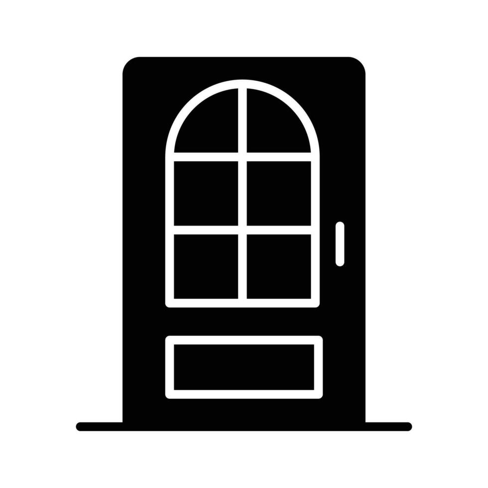 Beautiful designed icon of home entrance door, trendy style icon vector