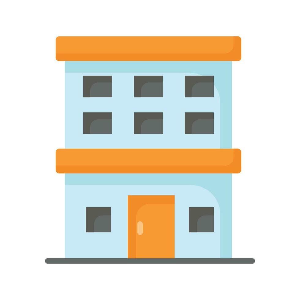 hermosamente diseñado icono de hotel, moderno estilo vector de hotel edificio personalizable y fácil a utilizar