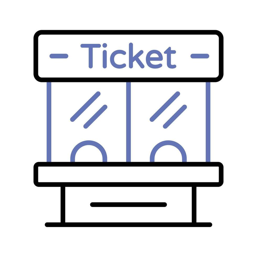 Take a look at this beautifully designed icon of ticket house vector