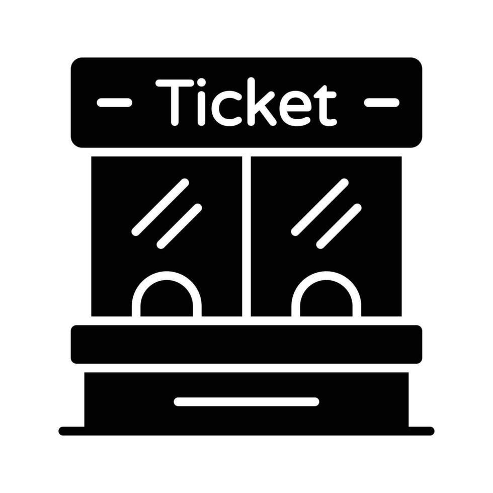 Take a look at this beautifully designed icon of ticket house vector