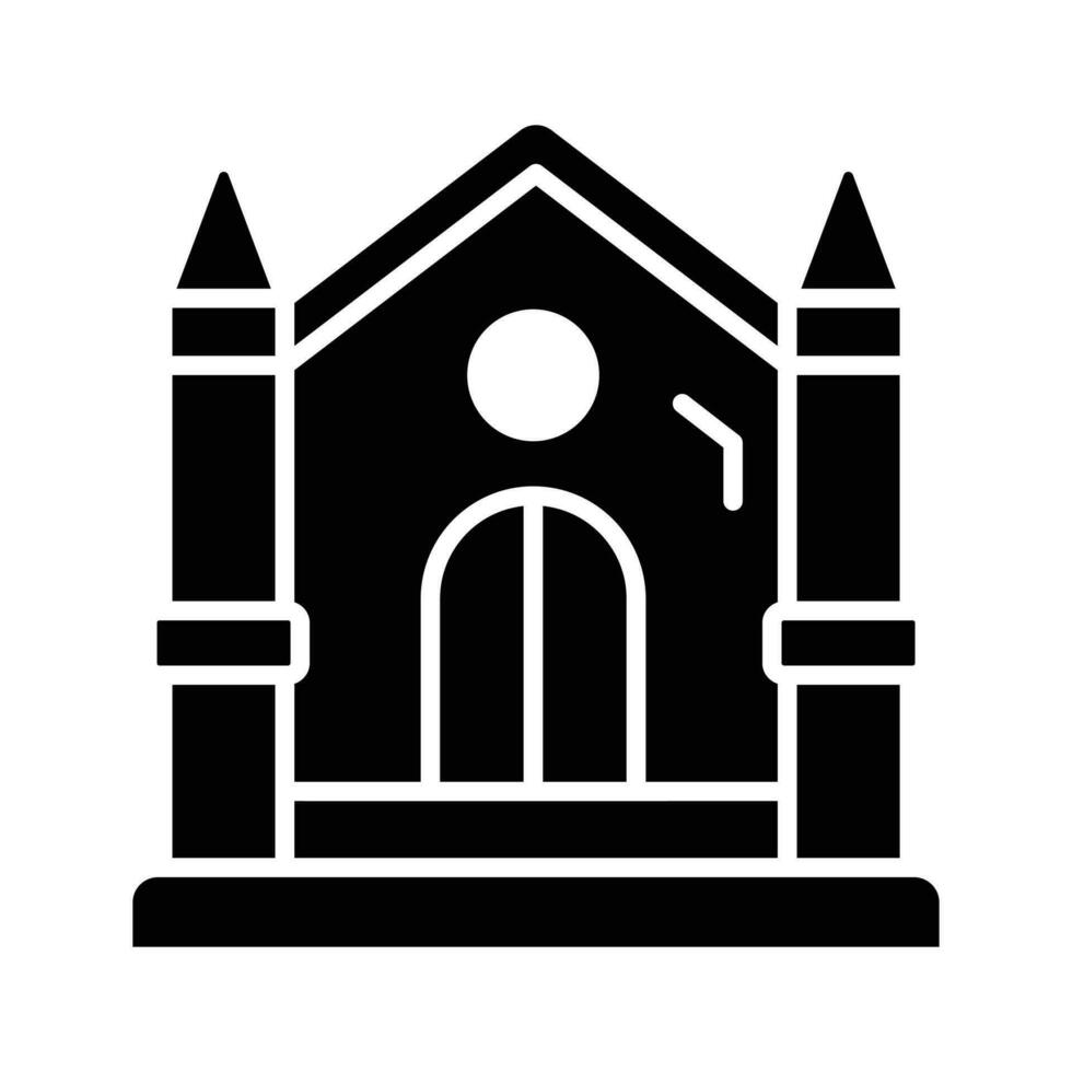 un cristiandad casa vector plano estilo, Iglesia icono de moda diseño