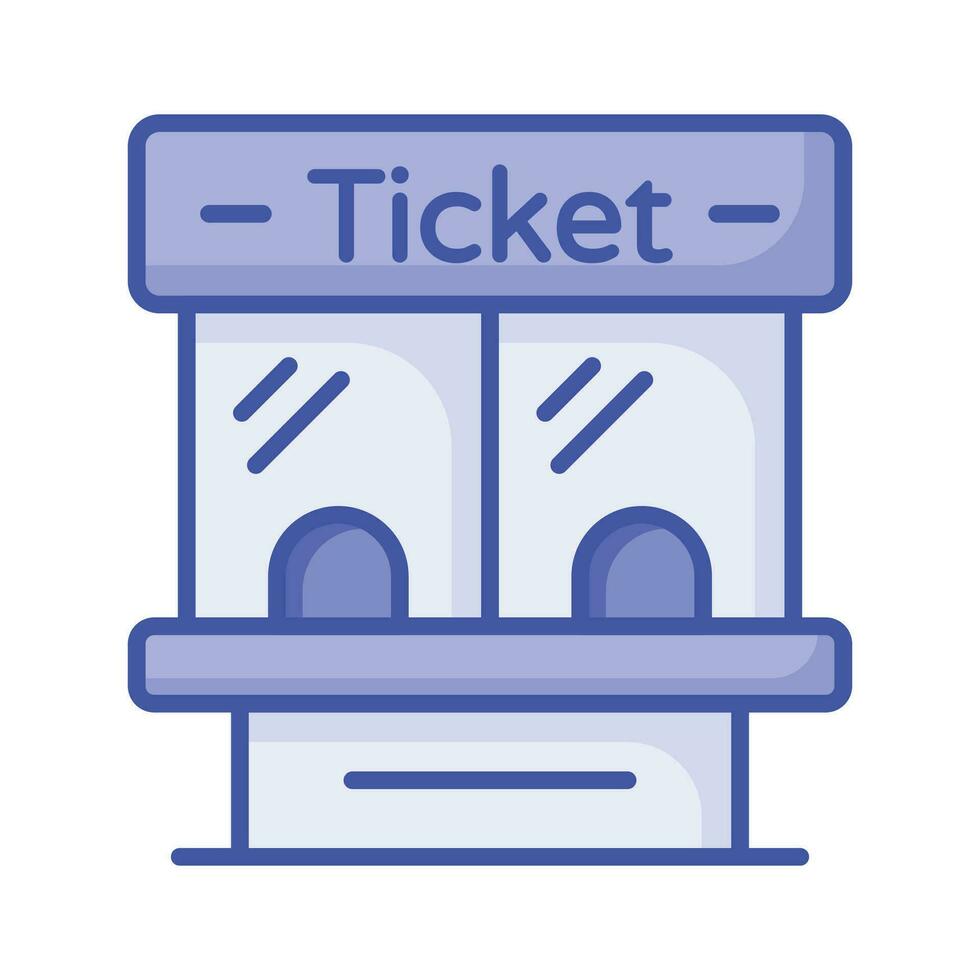 Take a look at this beautifully designed icon of ticket house vector