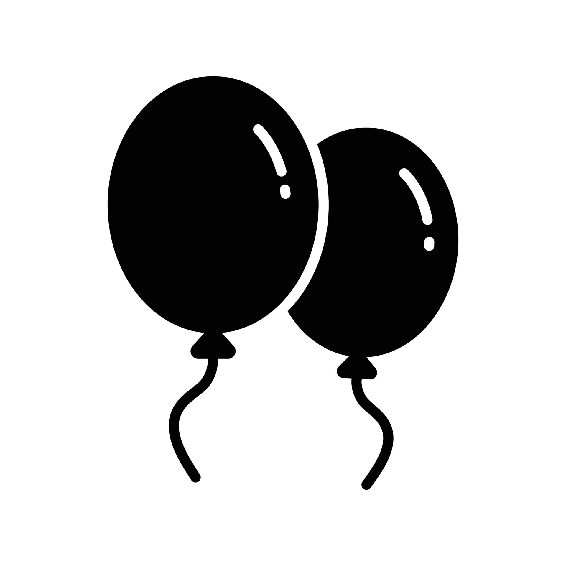 Helium balloons vector design, balloons for birthday and party, flying ...