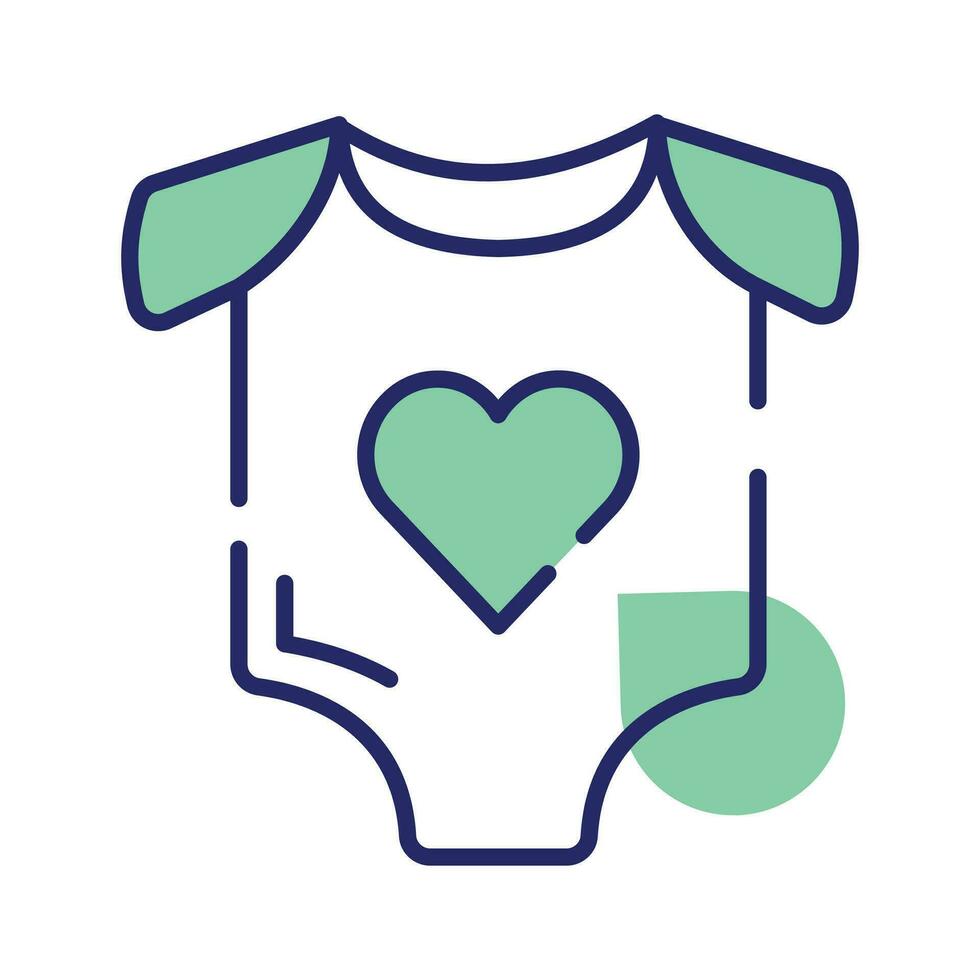 Icon of baby romper in modern style, baby dress vector design