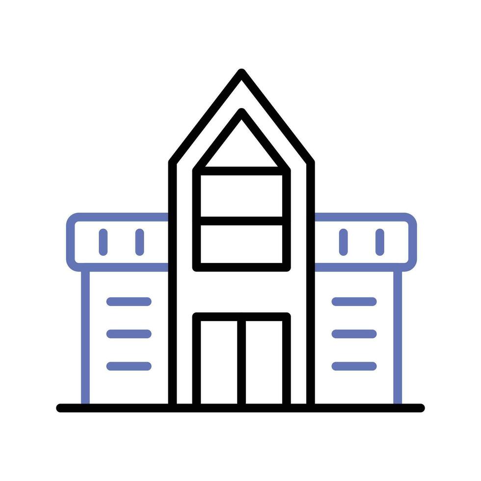 Get your hold on this amazing icon of university building, isolated on white background vector