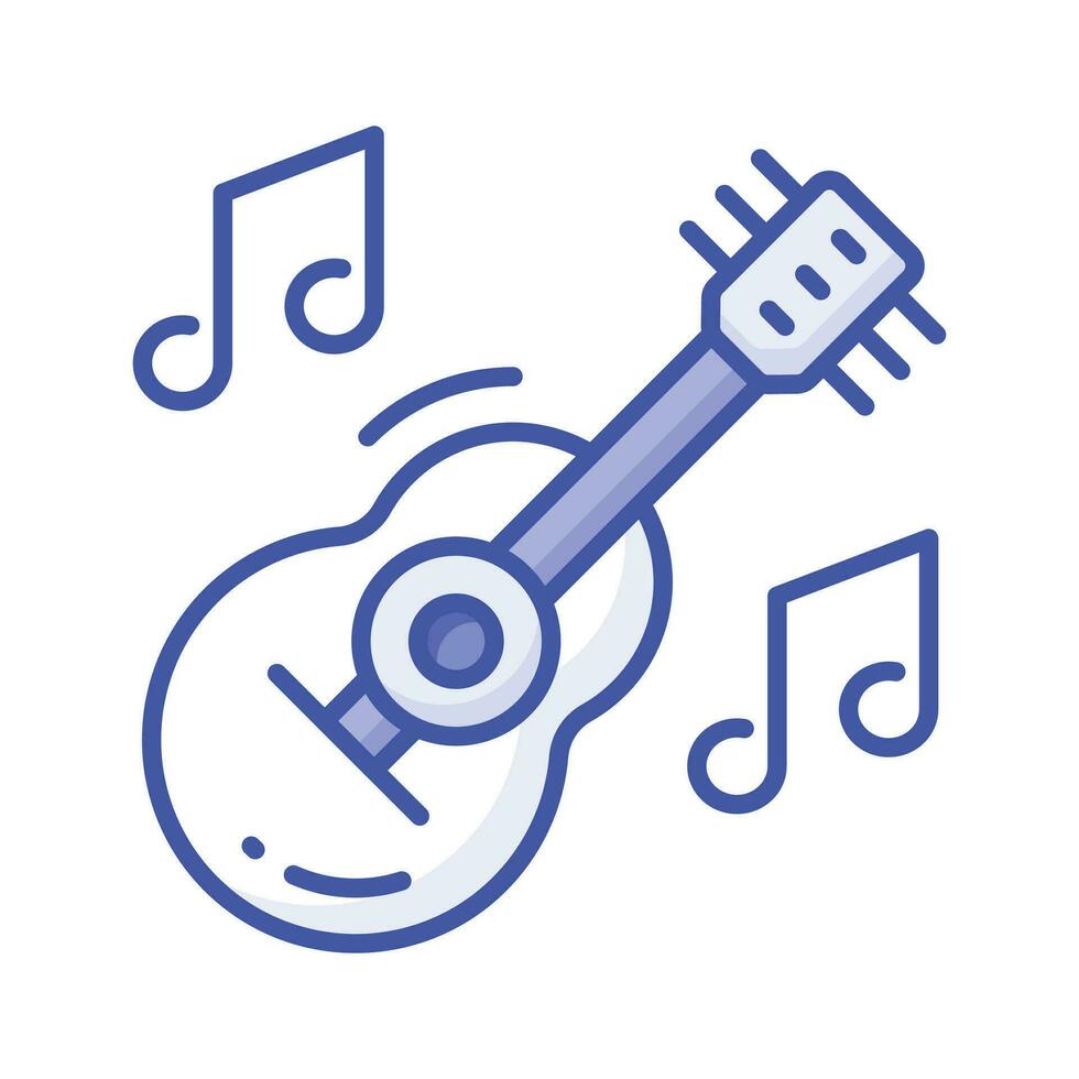 A string musical instrument vector design, premium icon of guitar in modern style