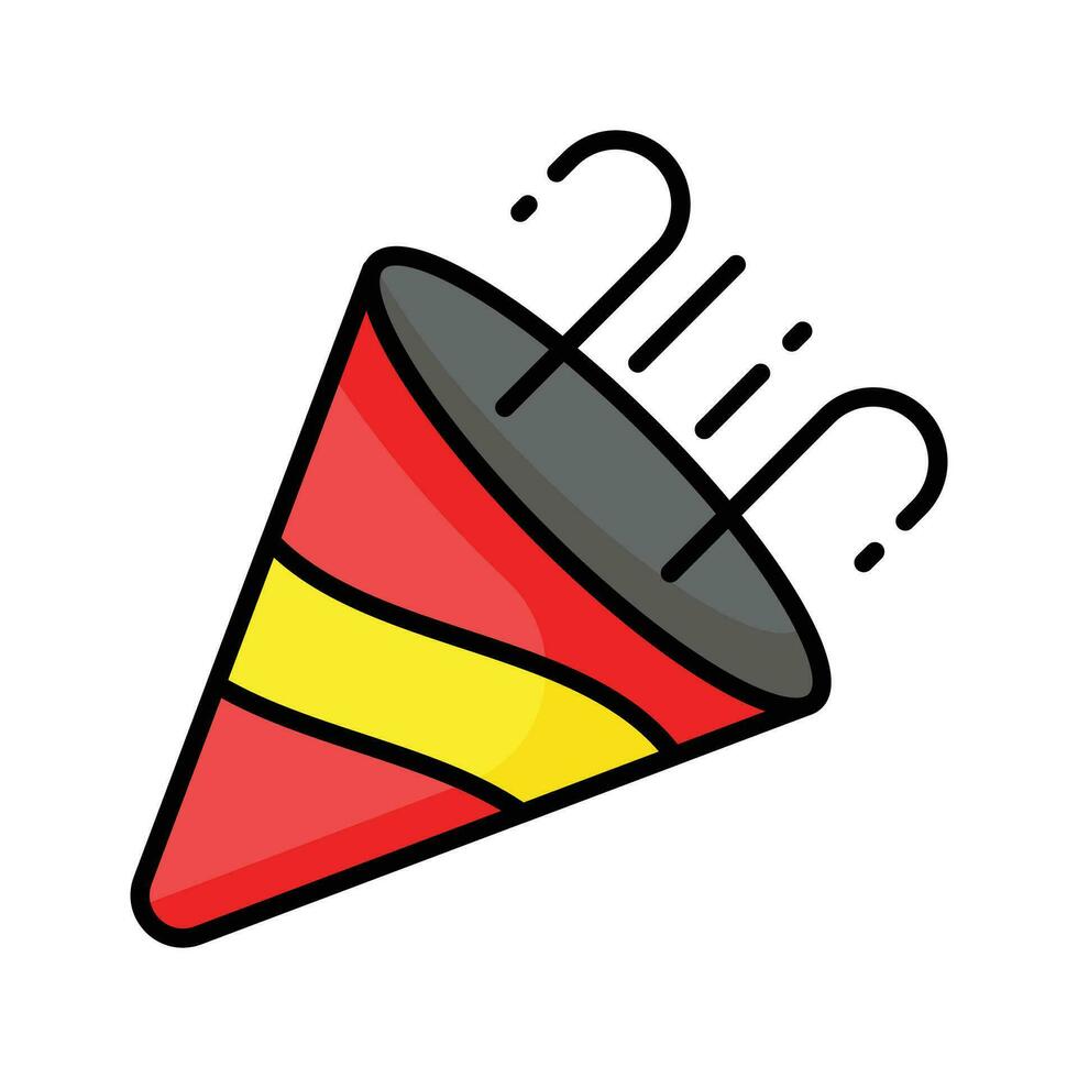 Party popper icon design isolated on white background vector