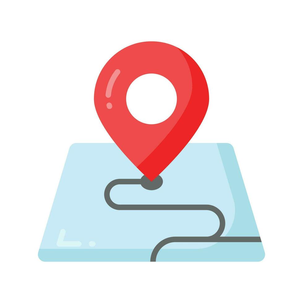 Visually perfect icon of location map, editable vector