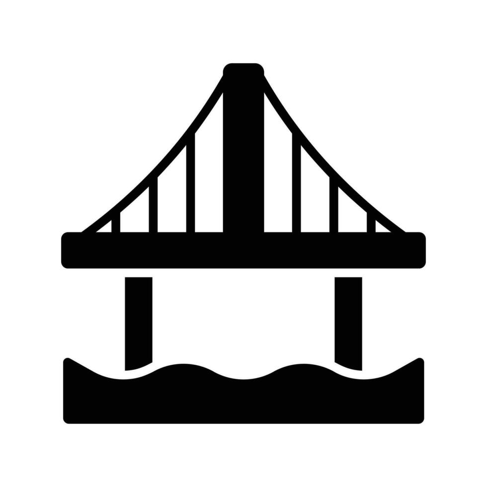 Bridge vector design, isolated on white background