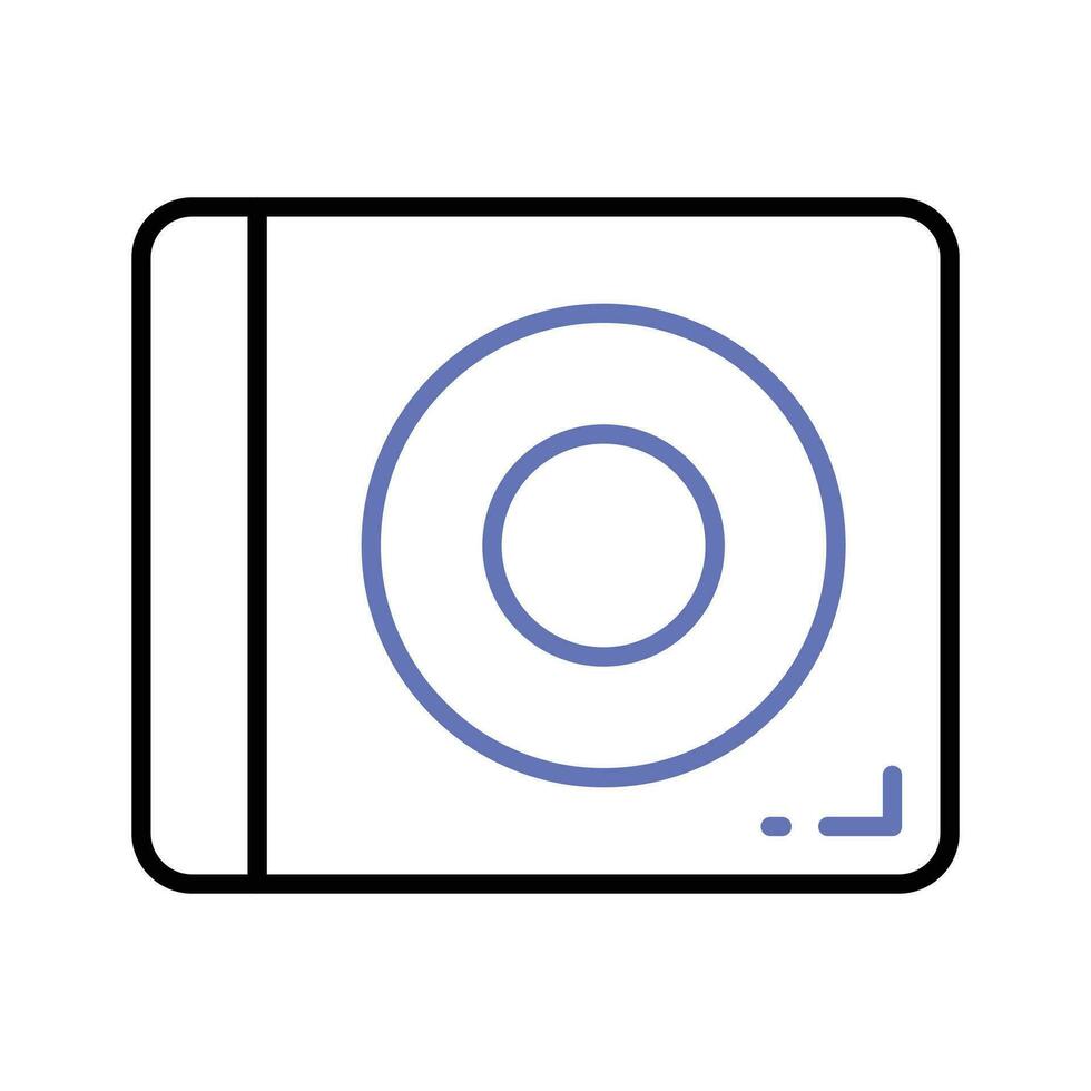 un icono de DVD jugador en de moda diseño estilo, moderno discos compactos ROM vector