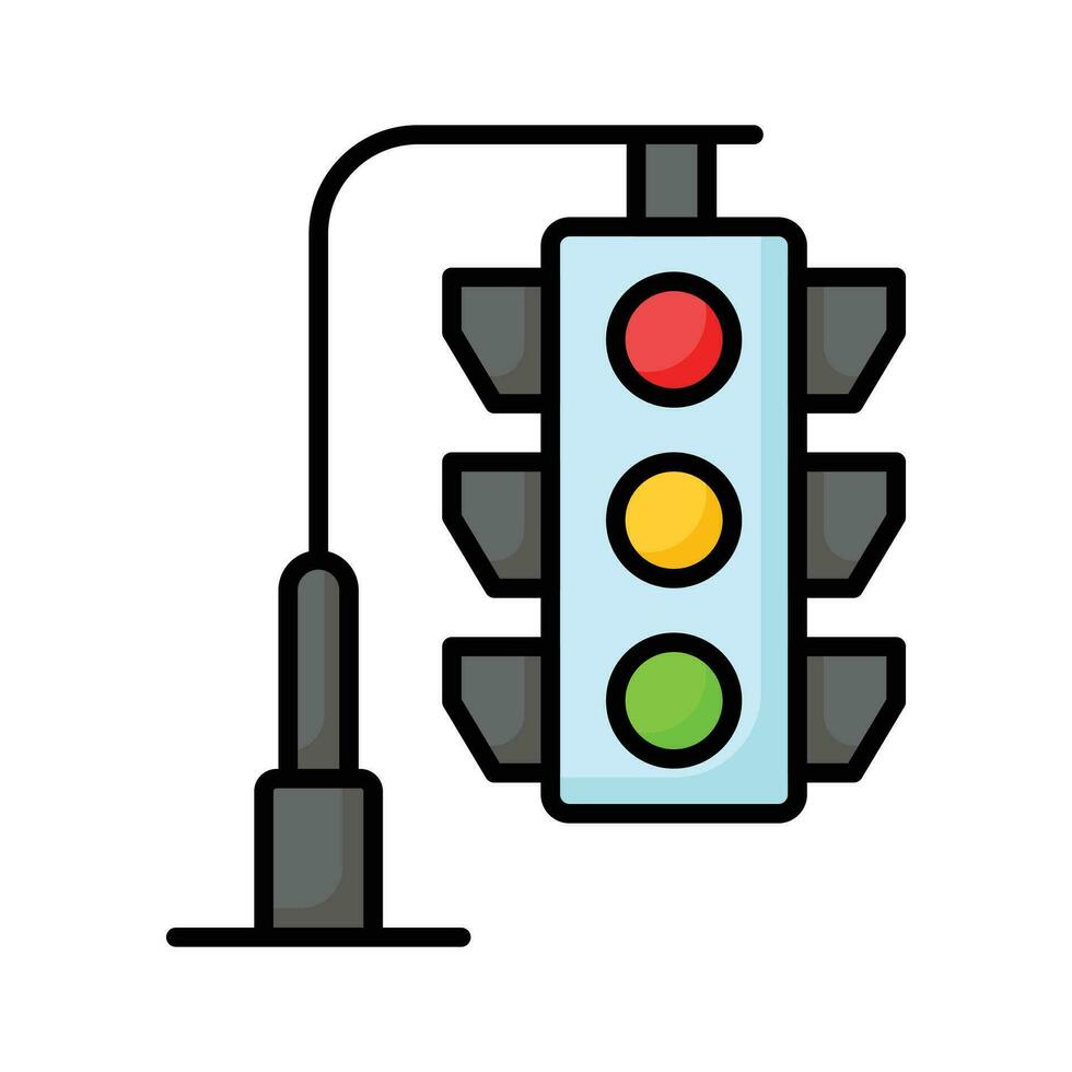 Beautifully designed vector of traffic signals, traffic lights icon