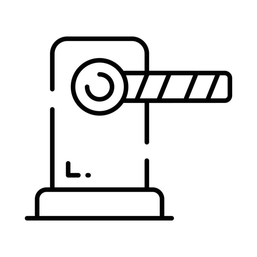 A handcrafted icon of traffic barrier, stop barrier, stop check post vector