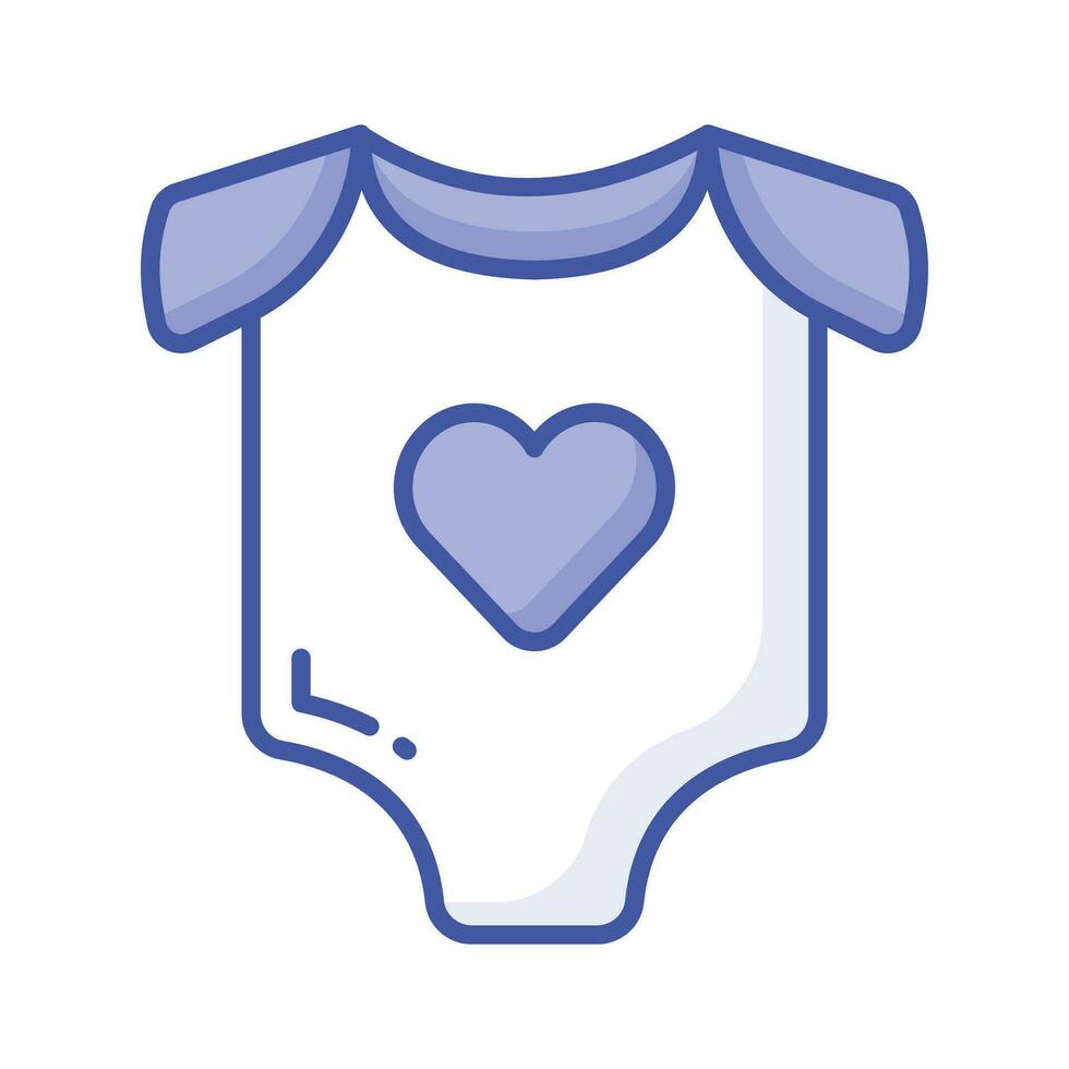Icon of baby romper in modern style, baby dress vector design