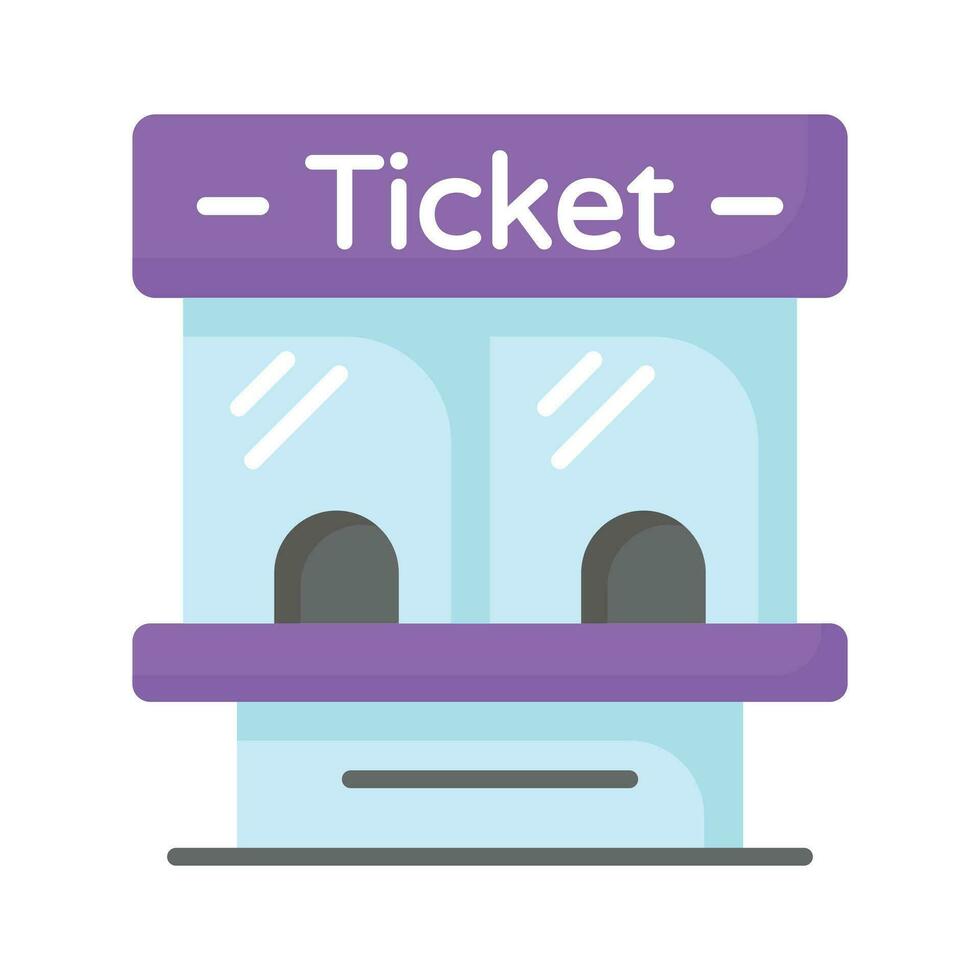 Take a look at this beautifully designed icon of ticket house vector