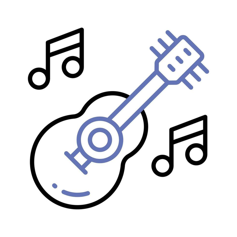 A string musical instrument vector design, premium icon of guitar in modern style