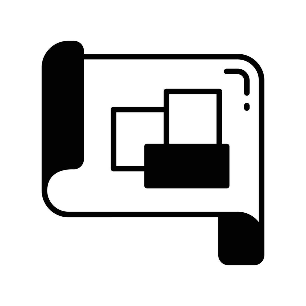 Look at this amazing icon of architectural plan, trendy icon of house blueprint vector