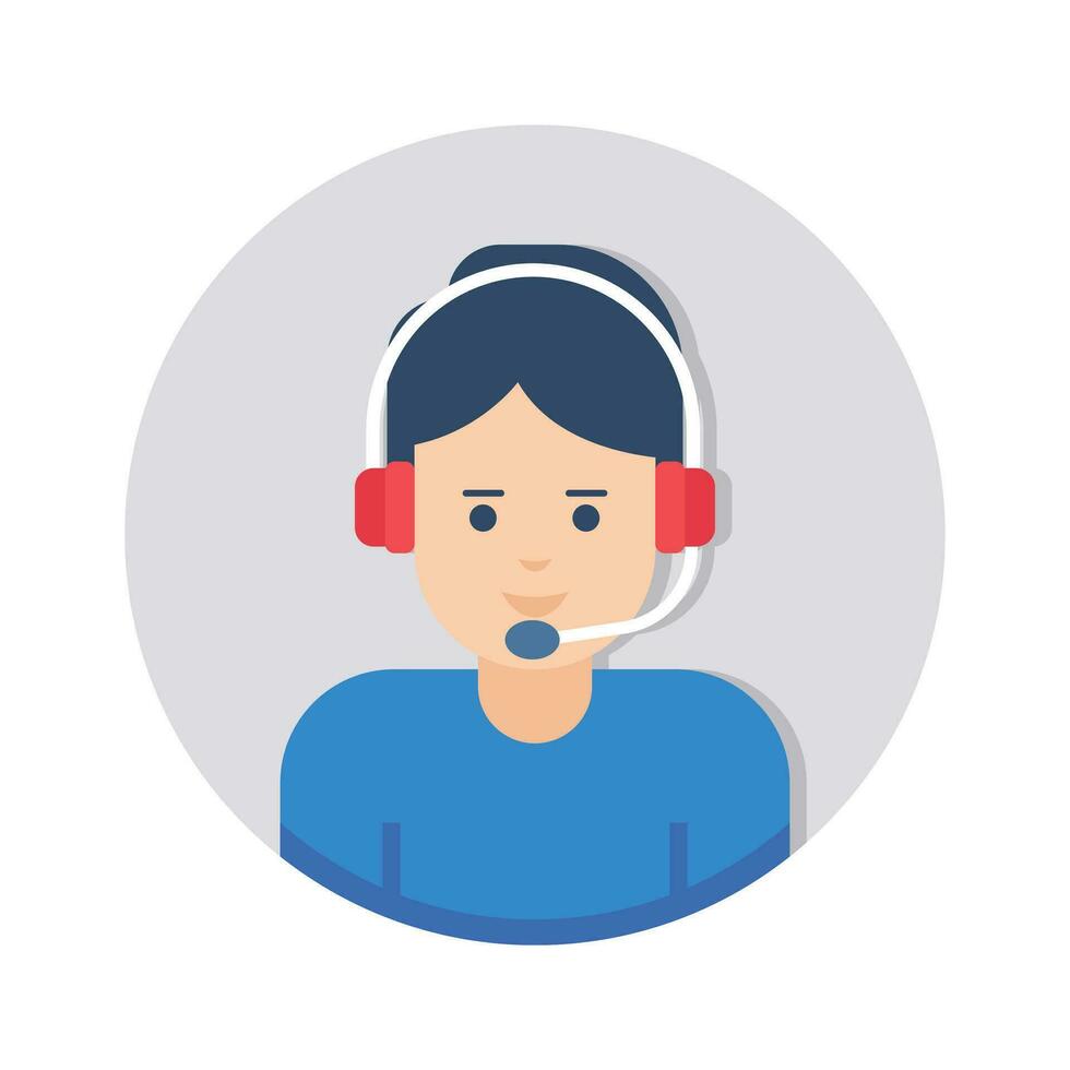 An amazing icon of customer support in flat style, vector of customer care service