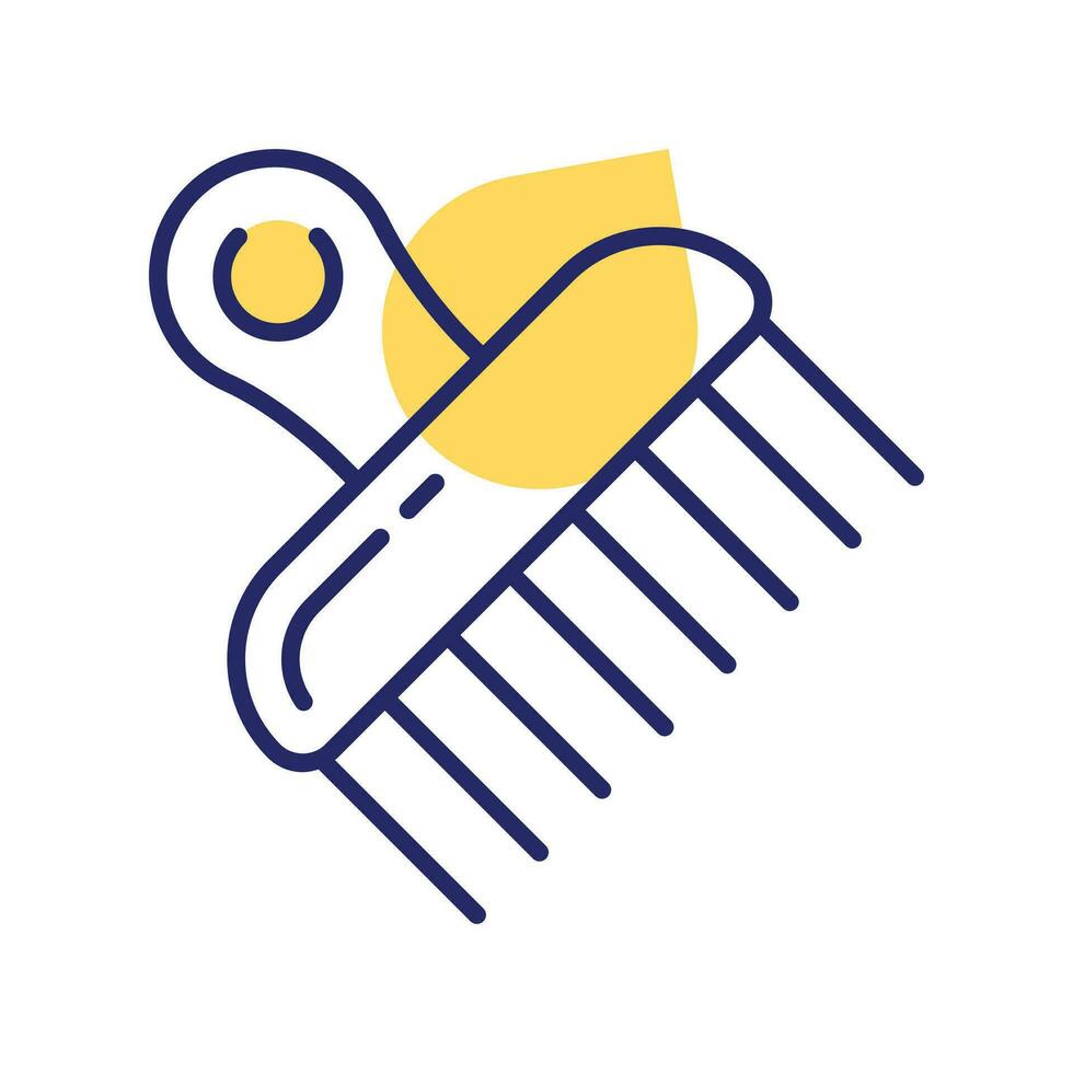 Get your hands on this beautiful icon of afro comb, ready for premium use vector