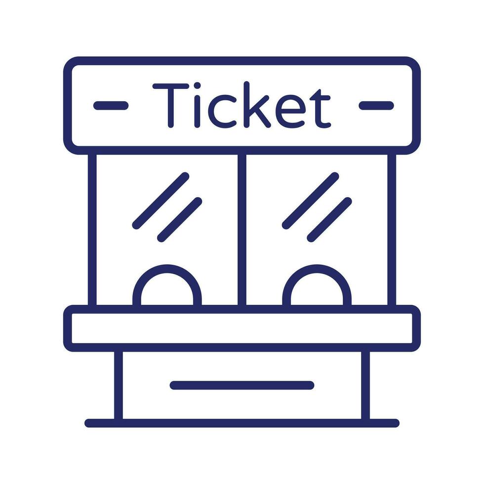 Take a look at this beautifully designed icon of ticket house vector