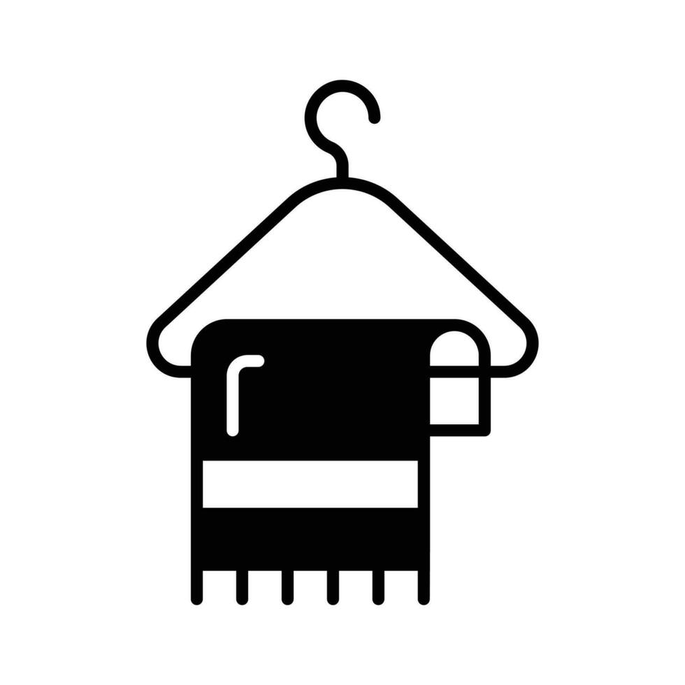 Get your hands on this hanging towel icon design, vector of cleaning towel