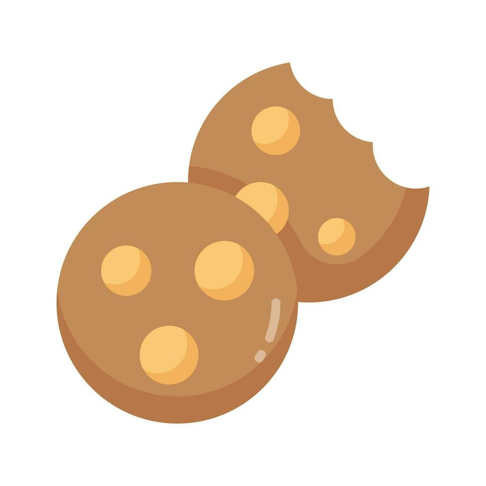 Delicious chocolate cookies in modern design style, easy to use and download vector