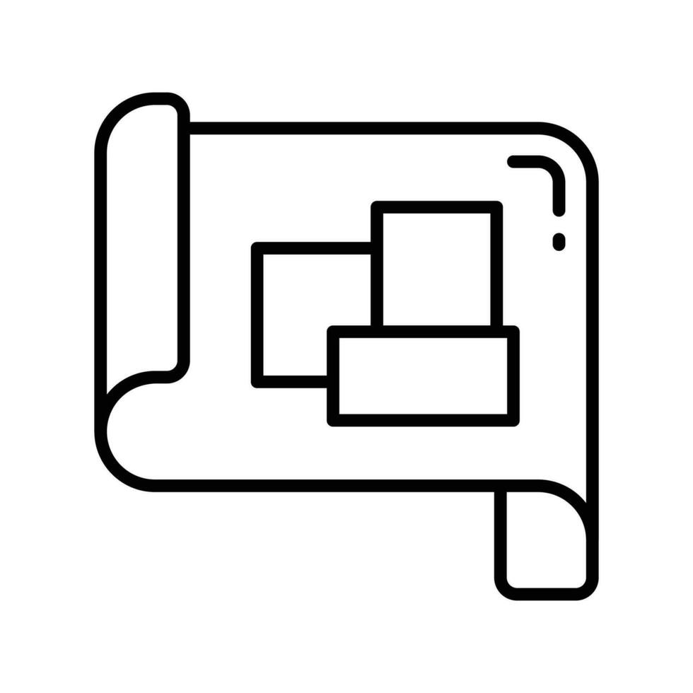 Look at this amazing icon of architectural plan, trendy icon of house blueprint vector