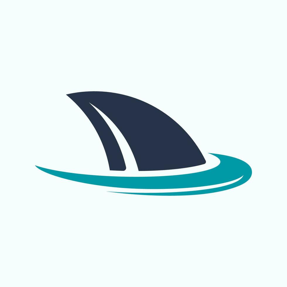Shark fin logo symbol vector illustration