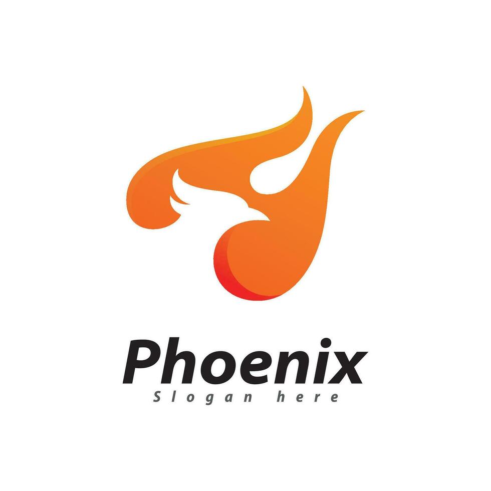 Phoenix logo design vector template.