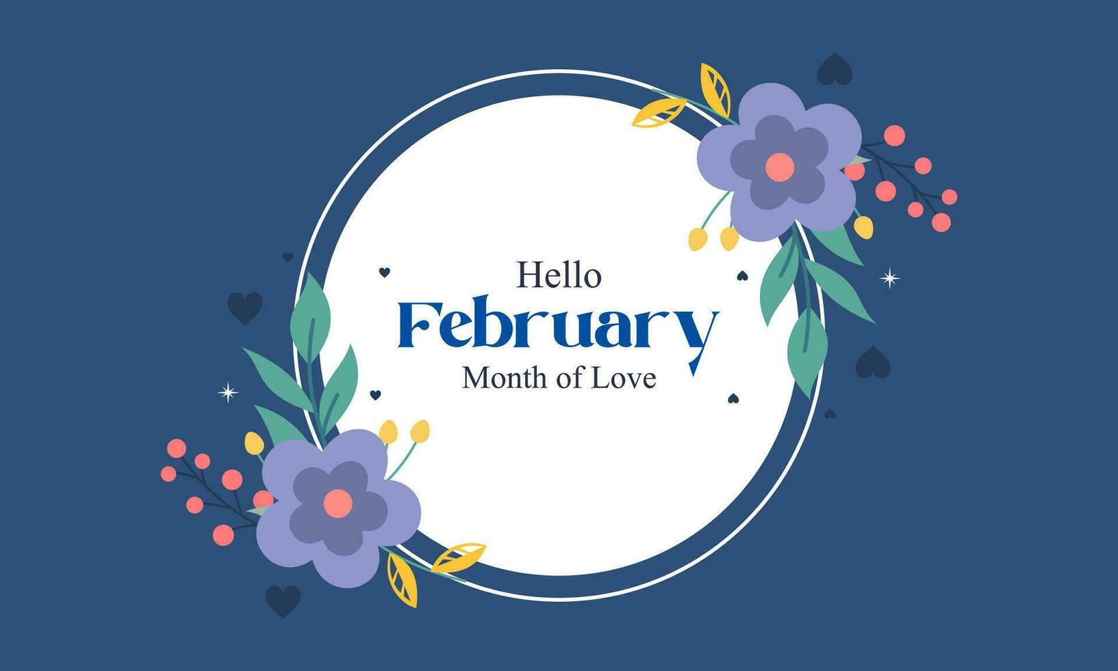 February month of love background vector