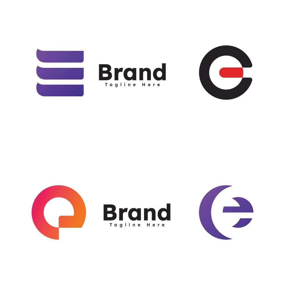 Letter E logo icon design vector template