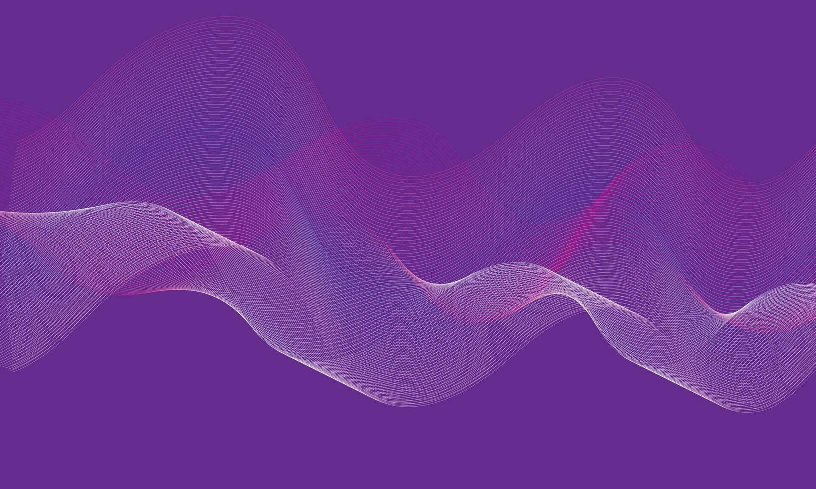 simple abstract white, red, sky color wavy air line pattern art work on cool violet color background vector