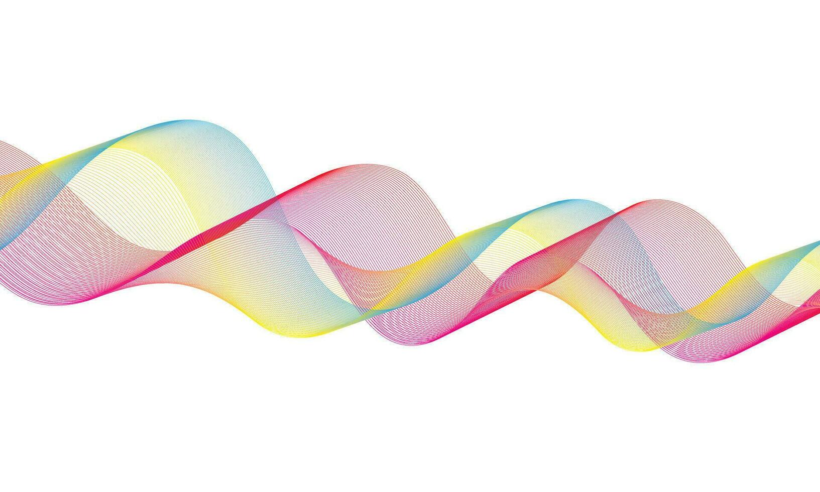 simple abstract different rainbow color wavy air line pattern art work vector