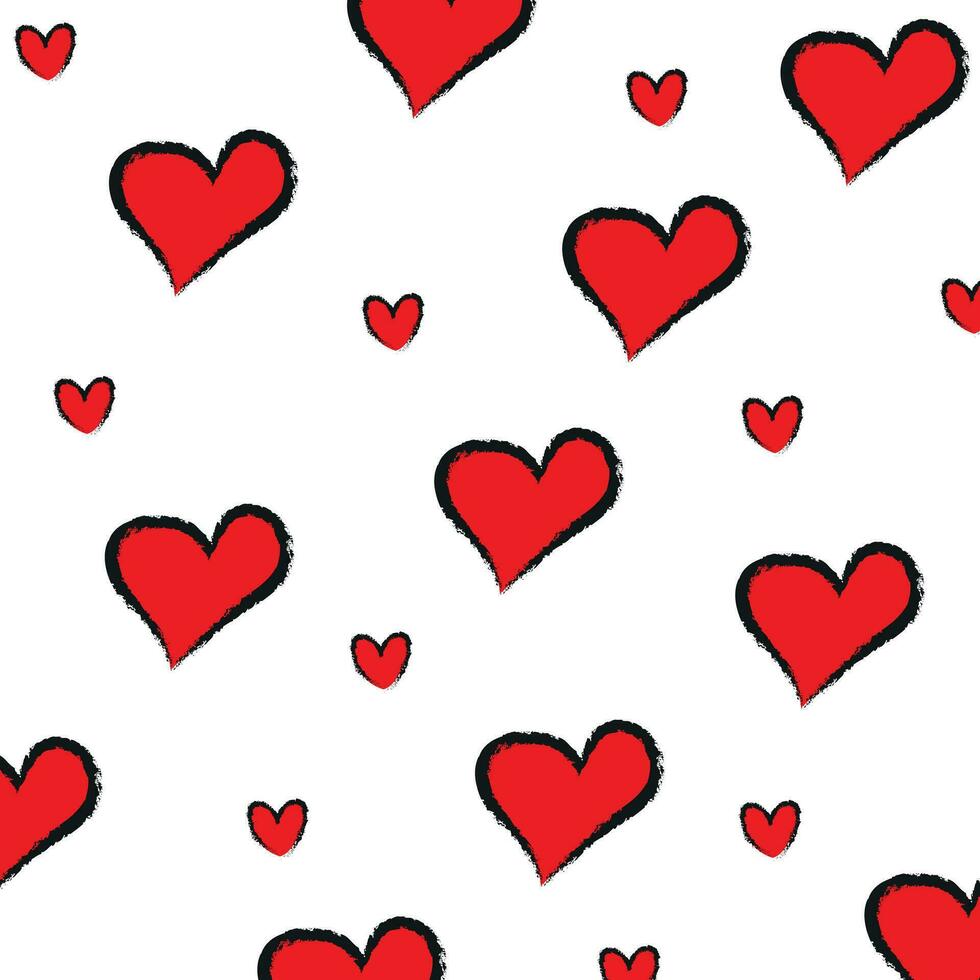 Premium background of red hearts on white background vector